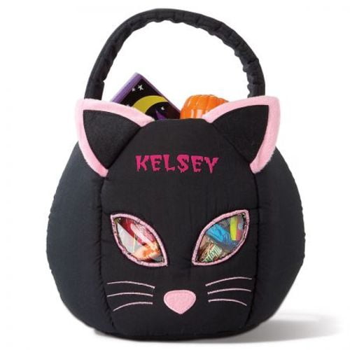 Trick Or Treat Black Cat Personalized Halloween Personalized Halloween Party Thank You Cards